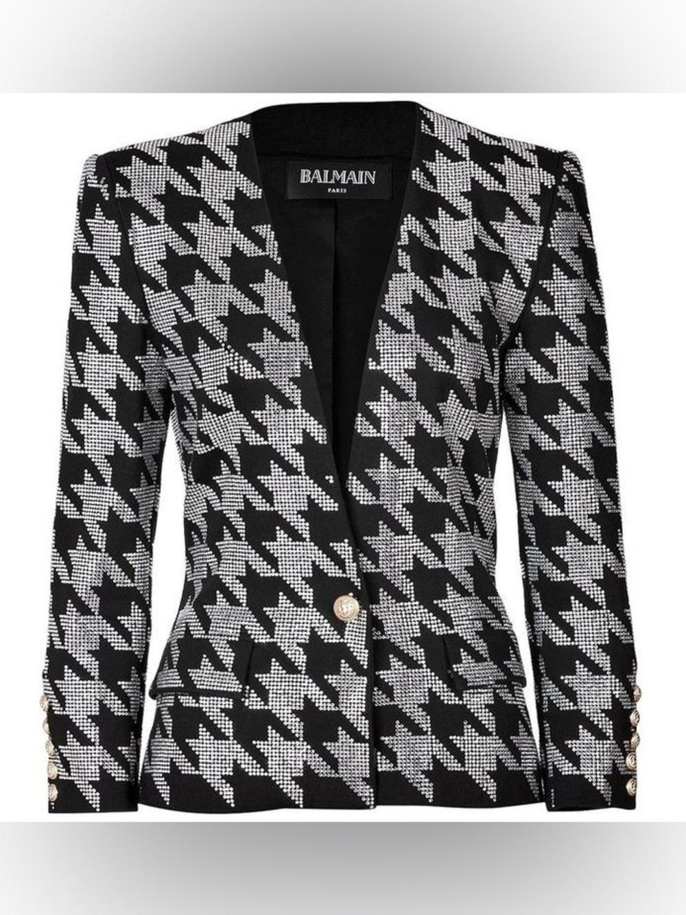 Balmain Crystal-Embellished Houndstooth Jacket 38 $1,995